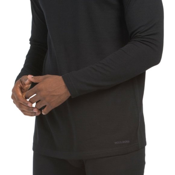 NEW TERRAMAR Upf 50 Breathable Midweight Base Layer Top black 362tn - Picture 4 of 4